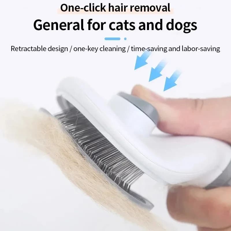 Brosse auto-nettoyante pour chien