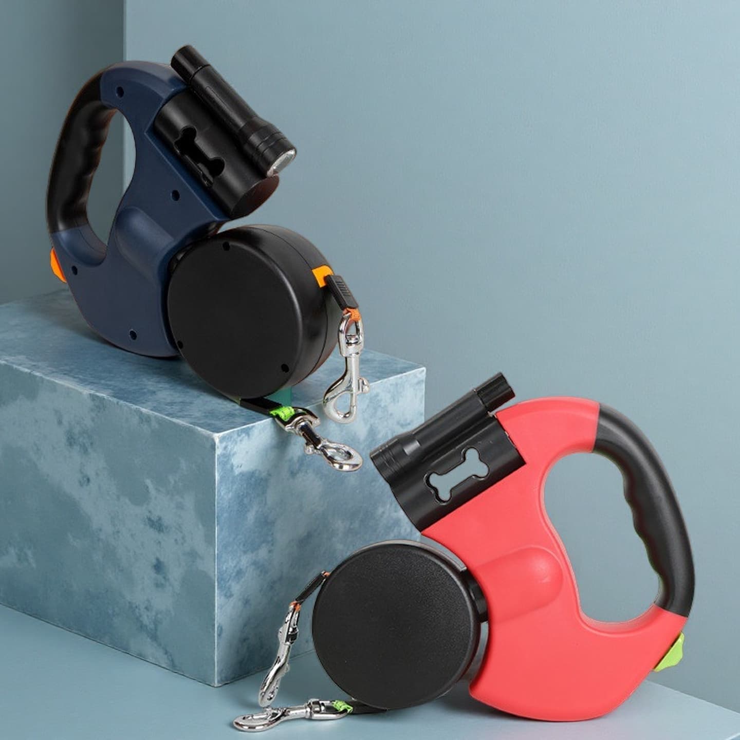 Double laisse LED rechargeable