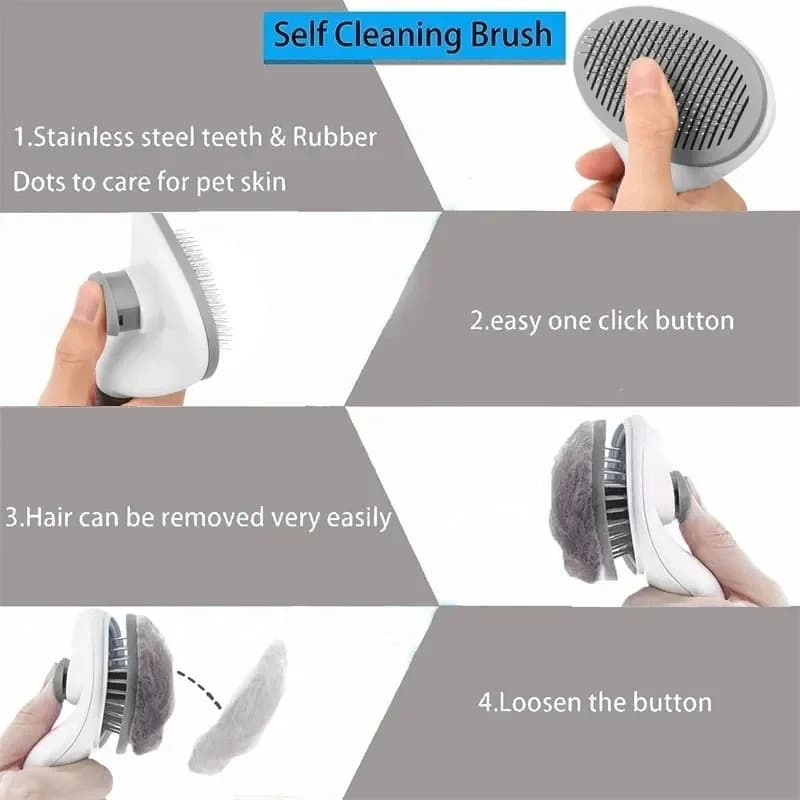 Brosse auto-nettoyante pour chat